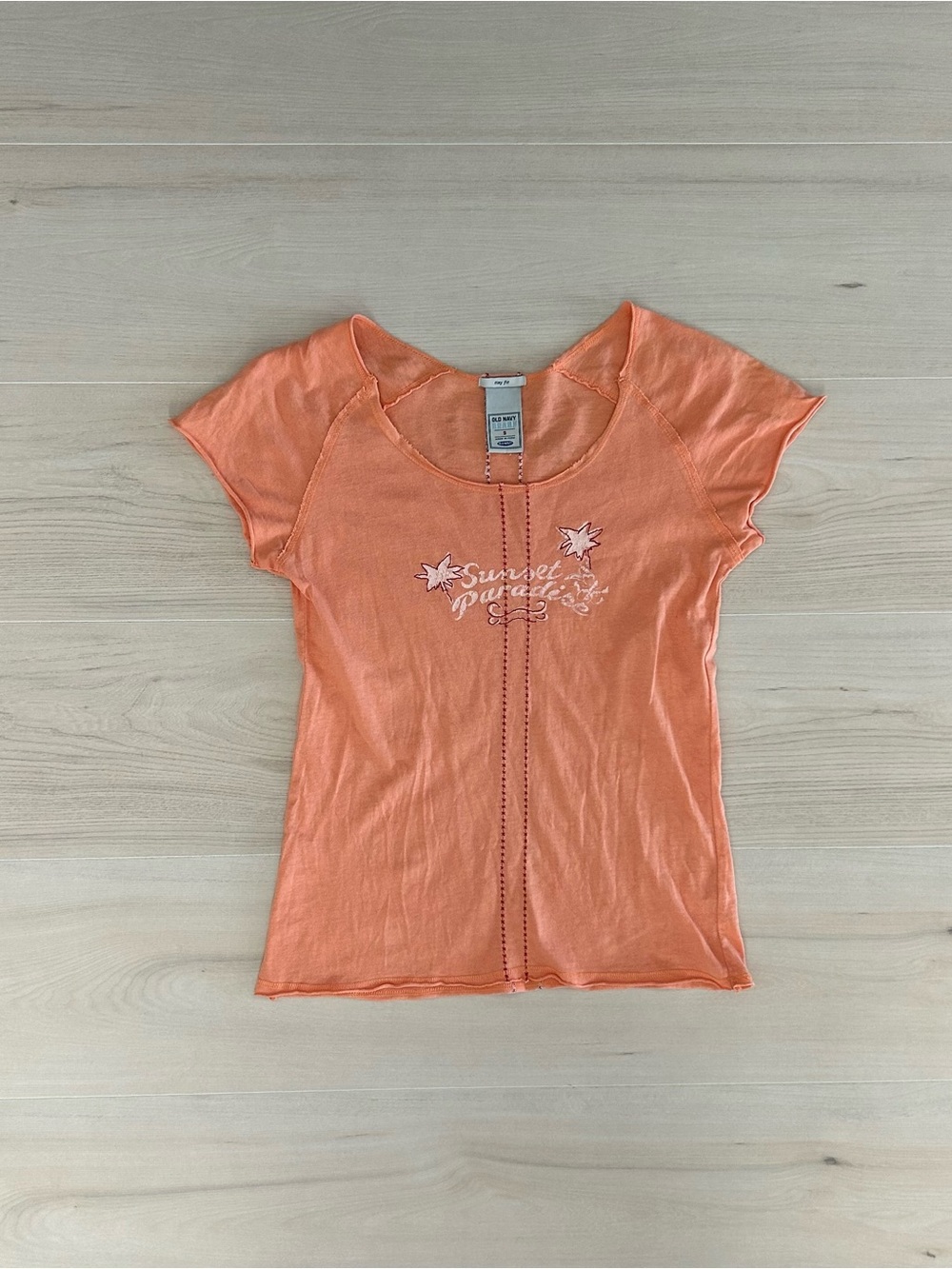 y2k old navy sunset paradise tiny fit baby tee